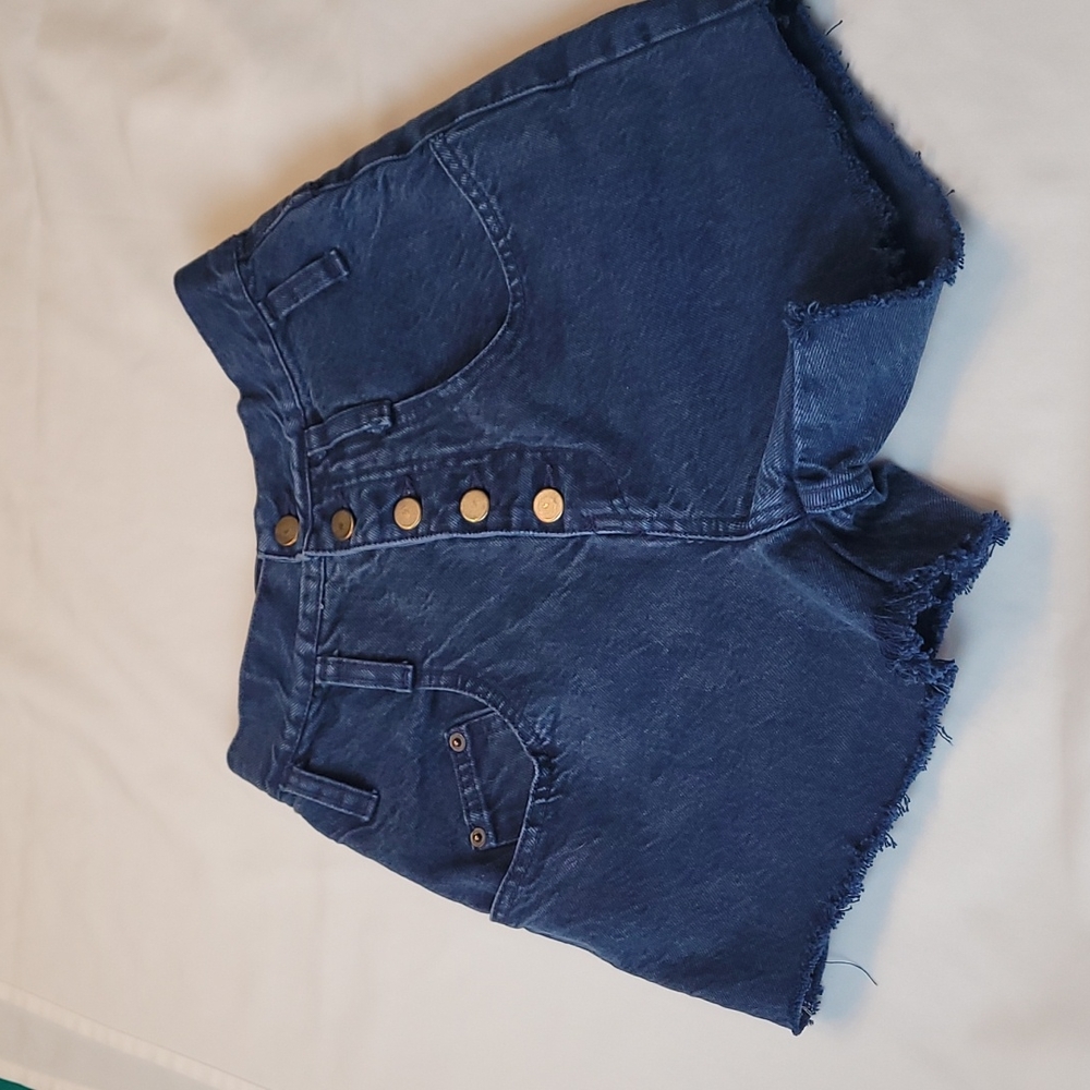 Vintage 90's Star Cody high rise Button Fly cutoff blue jean shorts